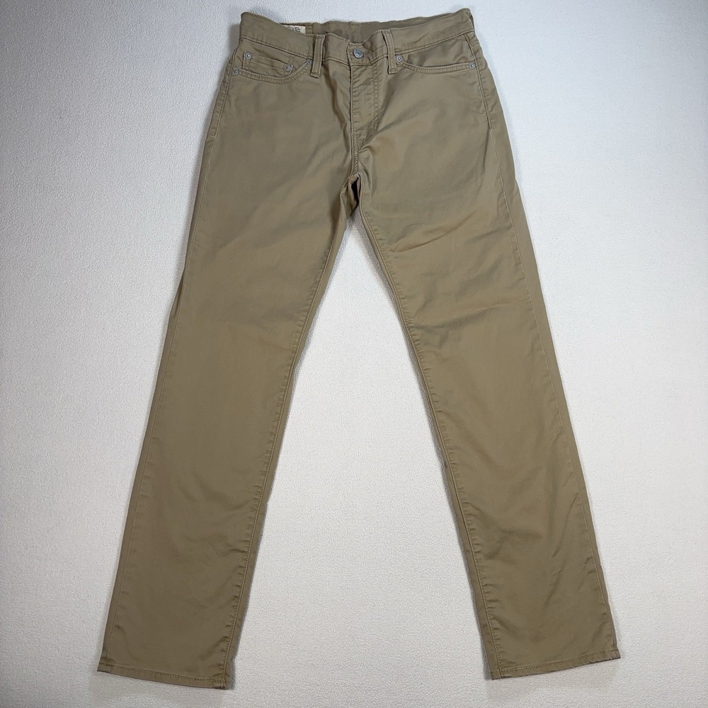Levi's Premium 511 Chino Pants Men's 30 (fits 31x30) Tan Slim Fit Stretch Big E